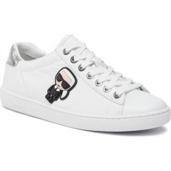 Sneakersy KARL LAGERFELD - KL61230 White Lthr W/Silver. Białe półbuty damskie KARL LAGERFELD, ze skóry. Za 669,00 zł.