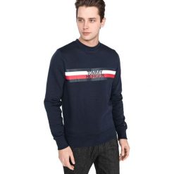 Tommy Hilfiger Bluza Niebieski. Niebieskie bluzy męskie TOMMY HILFIGER, xxl, z nadrukiem, z bawełny, bez kołnierzyka, bez rękawów, bez kaptura. Za 464,95 zł.