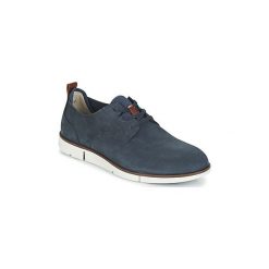 Derby Clarks TRIGEN LACE. Niebieskie półbuty męskie marki Clarks, bez wzorów, bez zapięcia. Za 423,20 zł.
