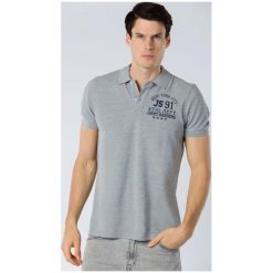 Jimmy Sanders Koszulka Męska Polo Xl Jasno Szara. Szare koszulki męskie Jimmy Sanders, xl, bez wzorów, bez rękawów. Za 96,00 zł.