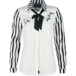 Beetlejuice Logo Bluzka damska czarny/biały. Białe bluzki koszulowe Beetlejuice, xl, z aplikacjami, z długim rękawem. Za 164,90 zł.