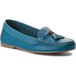 Mokasyny FILIPE - 8339 Azul. Niebieskie mokasyny damskie marki Filipe, ze skóry, na obcasie. W wyprzedaży za 179,00 zł.