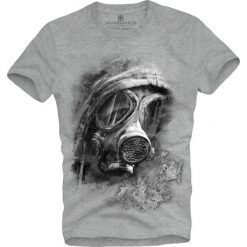 T-shirt męski UNDERWORLD Gas mask. Białe t-shirty męskie Underworld, m, bez wzorów, z bawełny, bez kołnierzyka. Za 69,99 zł.