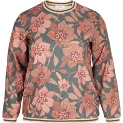 Bluza z nadrukiem. Szare bluzy z nadrukiem damskie marki Zizzi, z długim rękawem, długie. Za 218,36 zł.