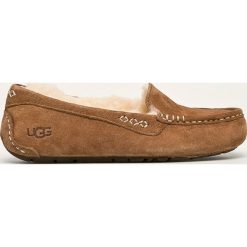 UGG - Mokasyny Ansley. Czarne mokasyny damskie Ugg, z wełny, na obcasie. Za 469,90 zł.