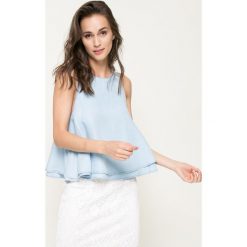 Review - Top. Niebieskie bluzki damskie marki Review, s, z lyocellu, z okrągłym kołnierzem. W wyprzedaży za 59,90 zł.