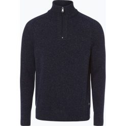 Marc O'Polo - Sweter męski z dodatkiem lnu, niebieski. Niebieskie swetry klasyczne męskie marki Marc O'Polo, m, z dzianiny, polo. Za 399,95 zł.