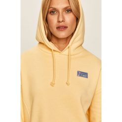 Vans - Bluza. Żółte bluzy damskie Vans, s, z aplikacjami, z bawełny, bez rękawów, z kapturem. Za 259,90 zł.