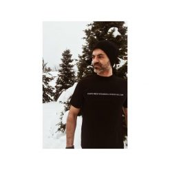 Koszulka meska z nadrukiem Bala Ocean Tee Black. Czarne koszulki męskie marki Bala-lifestyle, s, z nadrukiem, z bawełny, bez kołnierzyka. Za 99,00 zł.