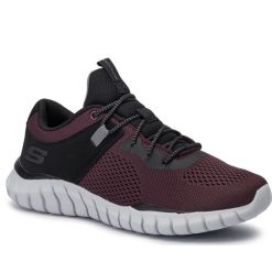 Sportowe Skechers OVERHAUL 52815BUBK. Czerwone buty sportowe męskie Skechers, ze skóry ekologicznej, bez zapięcia. Za 239,99 zł.