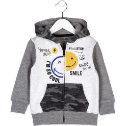 Bluza w kolorze białym. Białe bluzy niemowlęce Losan, z nadrukiem, z bawełny, bez rękawów, bez kaptura. W wyprzedaży za 39,95 zł.
