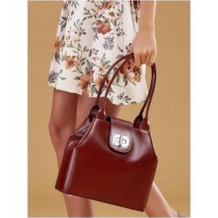 ROVICKY TOREBKA DAMSKA SKÓRZANA TORBA SHOPPER BAG SKÓRA NATURALNA. Pomarańczowe torby damskie na zakupy ROVICKY, bez wzorów, ze skóry, eleganckie, na ramię, średnie, bez dodatków. Za 239,90 zł.