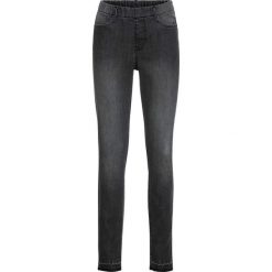 Jegginsy SKINNY bonprix czarny "stone". Czarne jeansy damskie bonprix, bez wzorów, z jeansu. Za 74,99 zł.