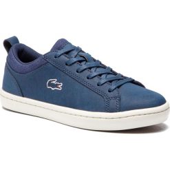 Sneakersy LACOSTE - Straightset 119 3 Cfa 7-37CFA0047J18 Nvy/Off Wht. Niebieskie półbuty damskie marki Lacoste, na co dzień, bez wzorów, ze skóry, bez obcasa, na płaskiej podeszwie, bez zapięcia. Za 399,99 zł.
