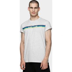 T-shirt męski TSM608 - biały melanż - Outhorn. Białe koszulki męskie Outhorn, m, bez wzorów, z dzianiny, bez kołnierzyka. W wyprzedaży za 29,99 zł.