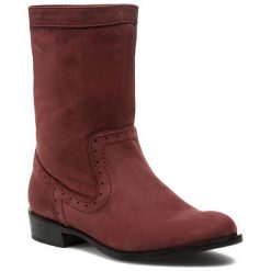 Botki NESSI - 351/N Bordo. Czarne botki damskie skórzane marki Nessi, na obcasie. W wyprzedaży za 199,00 zł.