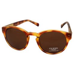 Guess Okulary Przeciwsłoneczne gu6794 k08 54. Brązowe okulary przeciwsłoneczne męskie marki Guess, okrągłe. W wyprzedaży za 195,00 zł.