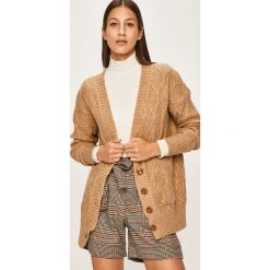 Answear - Sweter. Brązowe swetry damskie ANSWEAR, uniwersalny, bez wzorów, z bawełny, bez rękawów, bez kaptura. W wyprzedaży za 119,90 zł.