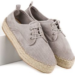 Espadryle damskie: Ażurowe espadryle na platformie RAVEN