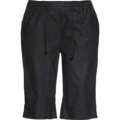 Bermudy lniane bonprix czarny. Czarne szorty damskie bonprix. Za 54,99 zł.