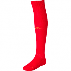 Getry Liverpool LFC Home Kit. Czerwone skarpetogetry męskie piłkarskie New Balance, bez wzorów, z elastanu, do piłki nożnej. W wyprzedaży za 29,99 zł.