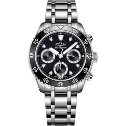 ZEGAREK ROTARY Legacy Ocean Chronograph GB90170/04. Czarne, analogowe zegarki męskie marki ROTARY, ze stali. Za 2590,00 zł.