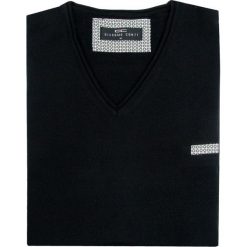 Sweter DARIO SWC000020. Czarne swetry klasyczne męskie Giacomo Conti, m, z wełny, z klasycznym kołnierzykiem. Za 229,00 zł.