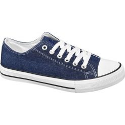 Tenisówki damskie Vty granatowe. Niebieskie trampki i tenisówki damskie marki Vty, bez wzorów, z gumy, bez zapięcia. Za 49,90 zł.