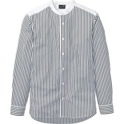 Koszula w paski, z długim rękawem bonprix biało-czarny w paski. Czarne koszule męskie marki bonprix, xl, w paski, z bawełny, bez kołnierzyka, z długim rękawem. Za 74,99 zł.