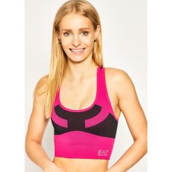 Biustonosz top EA7 Emporio Armani 3HTH63 TJU8Z 1554. Różowe biustonosze EA7 Emporio Armani, bez wzorów, z elastanu. W wyprzedaży za 159,00 zł.