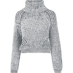 Golfy damskie: Urban Classics Ladies Short Turtleneck Sweater Sweter z dzianiny czarny/biały
