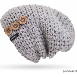 Handmade Czapka Krasnal | MUS BUTTON BEANIE. Szare czapki zimowe damskie Pakamera. Za 130,00 zł.