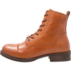 Botki damskie: Ten Points Botki sznurowane cognac