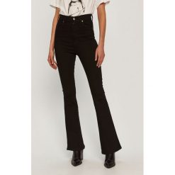 Dr. Denim - Jeansy Moxy Flare. Czarne jeansy damskie Dr.Denim, s, bez wzorów, z elastanu, z podwyższonym stanem. Za 249,90 zł.
