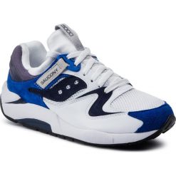 Sneakersy SAUCONY - Grid 9000 S70439-1 Wht/Blu. Białe sneakersy męskie Saucony, na co dzień, bez wzorów, ze skóry, klasyczne, bez zapięcia. Za 499,00 zł.