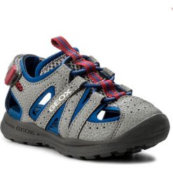 Sandały GEOX - J Vaniett B. A J825XA 015CE C0069 M Grey/Royal. Szare sandały męskie skórzane Geox. Za 199,00 zł.