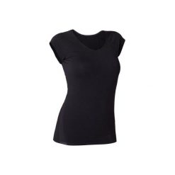 Koszulka Gym & Pilates 530 damska. Białe koszulki damskie DOMYOS, m, bez wzorów, z elastanu, bez kołnierzyka. Za 49,99 zł.
