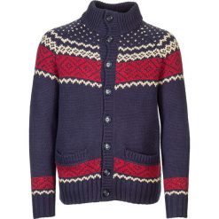Sweter rozpinany w kolorze czerwono-granatowym. Czerwone kardigany męskie Otto Kern, m, ze splotem, ze stójką. W wyprzedaży za 215,95 zł.