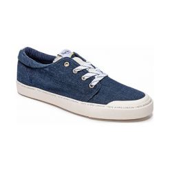 Tenisówki w kolorze niebieskim. Niebieskie trampki męskie Melissa, Pepe Jeans, bez wzorów, z materiału, na sznurówki. W wyprzedaży za 119,95 zł.