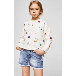 Mango Kids - Szorty dziecięce Pic 104-164 cm. Szare spodenki dziewczęce marki Mango Kids, z bawełny, casualowe. W wyprzedaży za 49,90 zł.