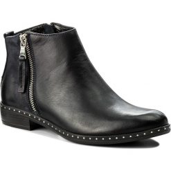Botki CARINII - B4191 D59-D58-PSK-C63. Niebieskie botki damskie na obcasie marki Carinii, z materiału. W wyprzedaży za 209,00 zł.