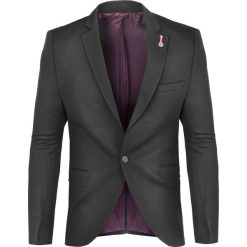 Marynarka męska czarna elegancka Recea. Czarne koszule męskie Recea, m, bez wzorów, z bawełny, eleganckie, bez kołnierzyka, bez rękawów. Za 138,25 zł.