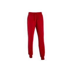 Spodnie Gym & Pilates slim Linear damska. Czerwone spodnie damskie Adidas, l, bez wzorów, z bawełny. Za 179,99 zł.