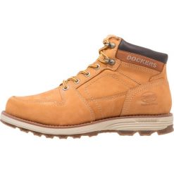 Buty zimowe męskie: Dockers by Gerli Botki sznurowane golden tan