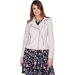 Kurtka ramoneska z wytłaczanym wzorem. Kurtki damskie Made in Poland, s, bez wzorów, z poliesteru, bez kaptura. Za 259,00 zł.