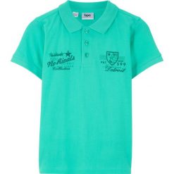 Shirt polo bonprix akwamarynowy. Zielone t-shirty chłopięce bonprix, bez wzorów, z krótkim rękawem. Za 32,99 zł.