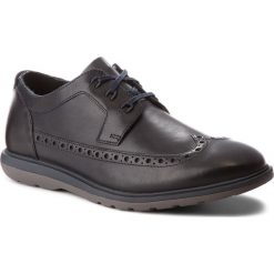 Derby męskie: Półbuty CLARKS - Glaston Wings 261322257 Navy Leather