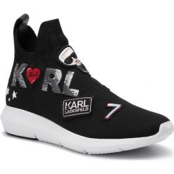 Sneakersy KARL LAGERFELD - KL61139 Black. Czarne półbuty damskie KARL LAGERFELD, bez wzorów, ze skóry, bez obcasa, na płaskiej podeszwie, bez zapięcia. W wyprzedaży za 499,00 zł.