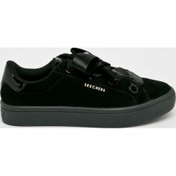 Skechers - Buty. Czarne buty sportowe damskie Skechers, ze skóry, sportowe. W wyprzedaży za 199,90 zł.
