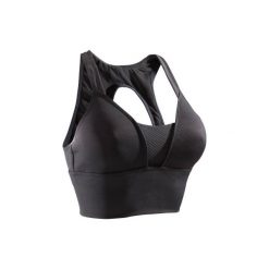 Stanik fitness kardio 120. Czarne biustonosze sportowe DOMYOS. Za 49,99 zł.